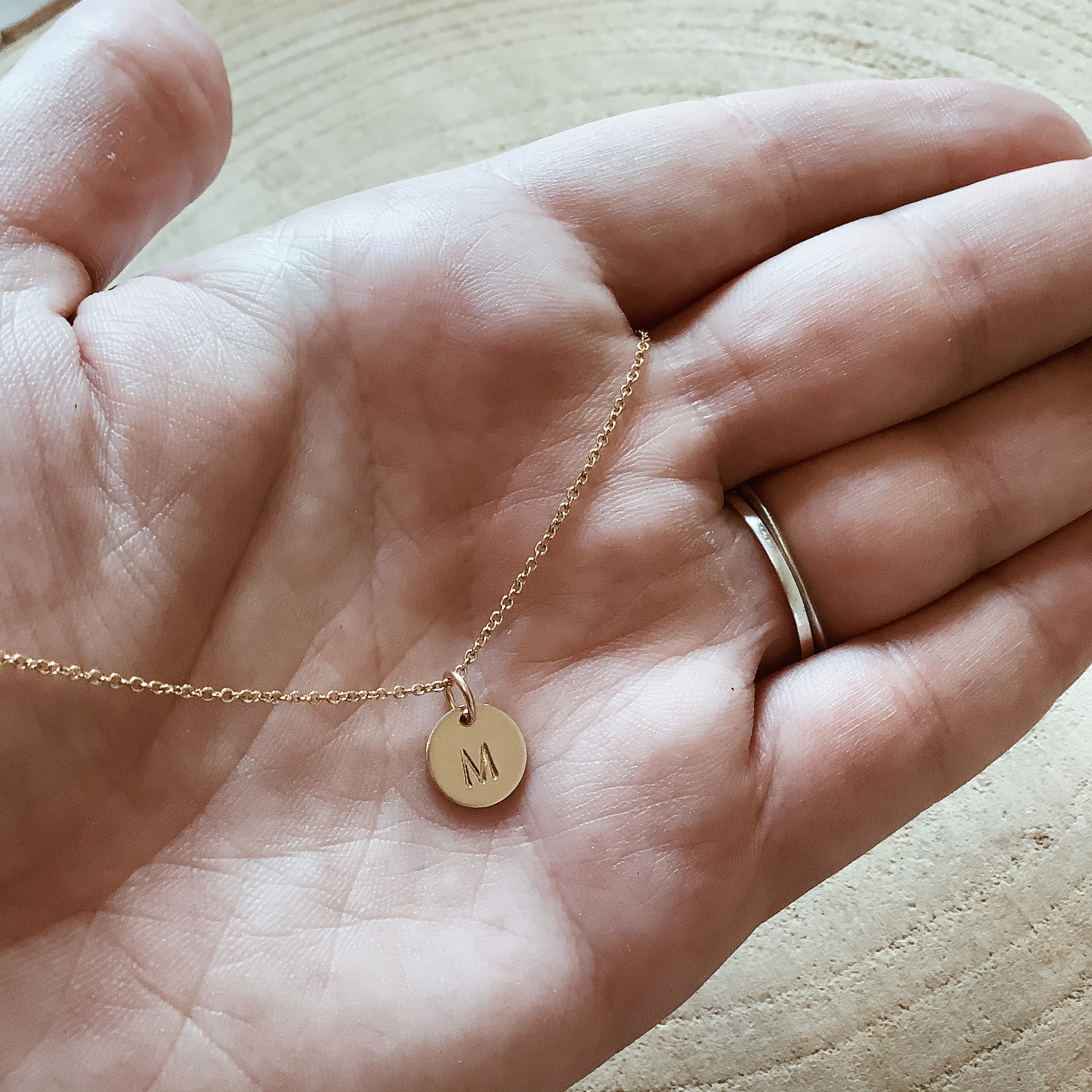 Initial necklace gold gold initial necklace