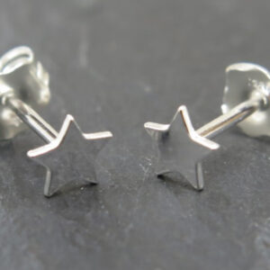 Silver star earrings