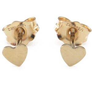 14k gold heart earrings