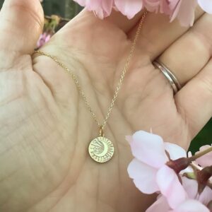 gold moon necklace
