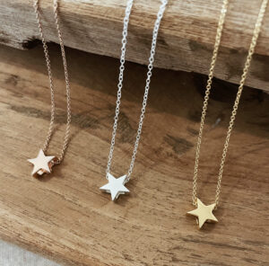 Star necklace ps in silver, gold and rose gold